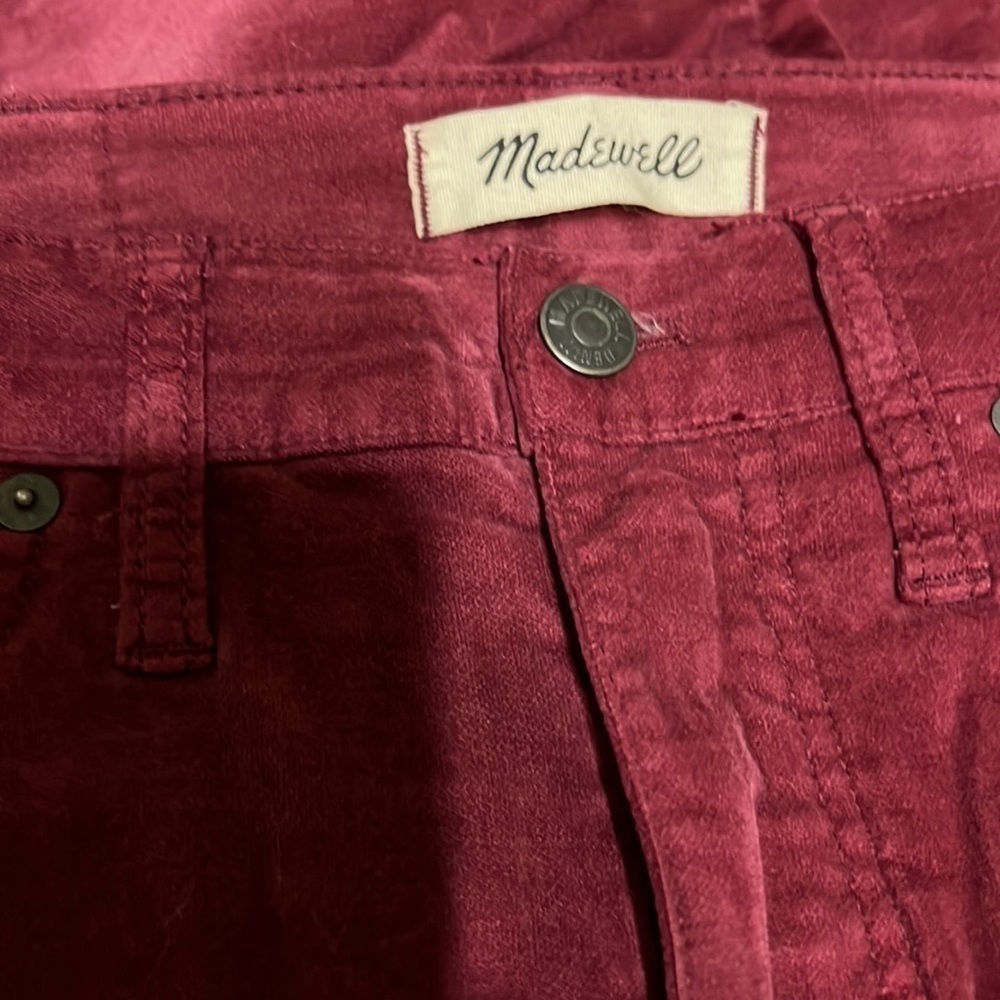MADEWELL 10"HighRiseSkinnyJeansStretchVelvetEdition size 27 - Picture 5 of 8